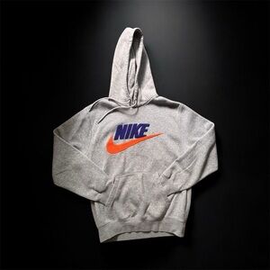Nike Gray Sweatshirt with Vibrant Logo